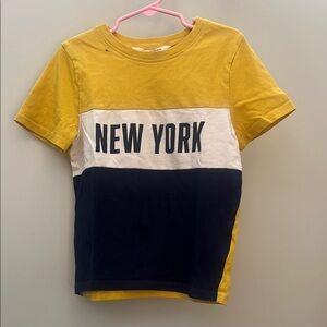 H&M Yellow and Navy Kids tee 4-6